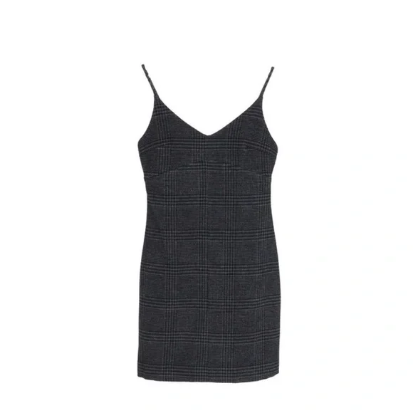 Ganni Woolside Wool Slip Dress Ebony Melange  size 34 NWOT - Picture 3 of 7